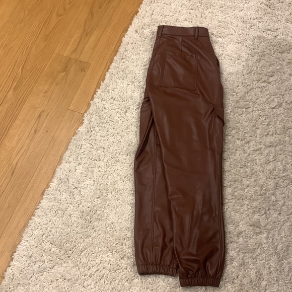 Brown Leather Pants - Picture 4 of 4